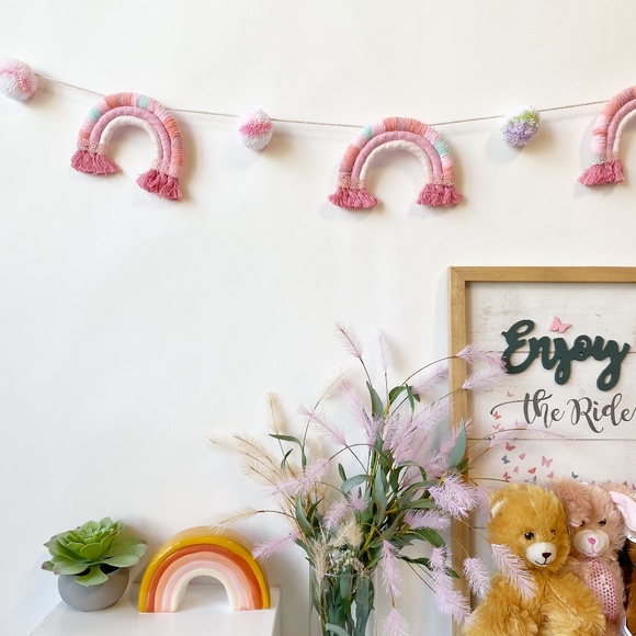 Rainbow Garland Nursery, Party Decorations Rainbow Garland, Baby Room Garland - Picture 4 of 8